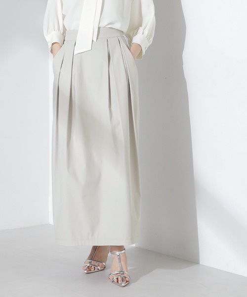 NANO universe（ナノユニバース）の「タックコクーンスカート（スカート・レディース・ブラック/ブルーグレー/ライトベージュ・FREE）」の18枚目の写真