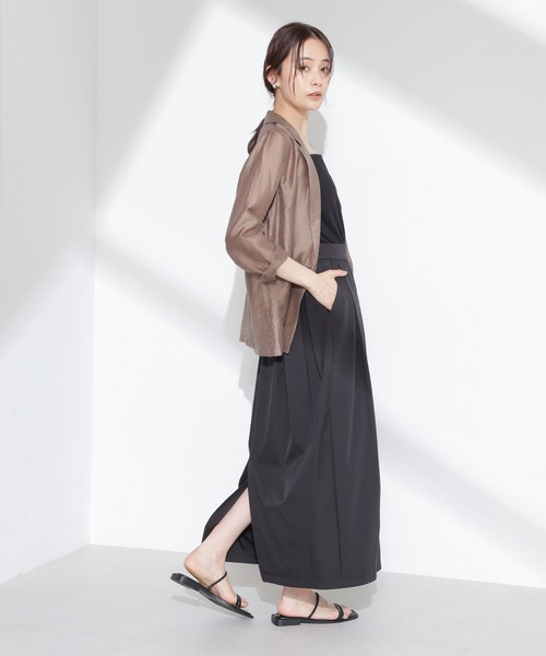 NANO universe（ナノユニバース）の「タックコクーンスカート（スカート・レディース・ブラック/ブルーグレー/ライトベージュ・FREE）」の6枚目の写真