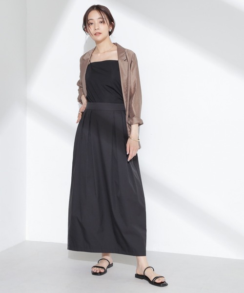 NANO universe（ナノユニバース）の「タックコクーンスカート（スカート・レディース・ブラック/ブルーグレー/ライトベージュ・FREE）」の9枚目の写真