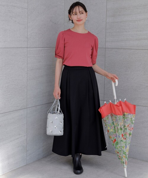 ANY SIS(エニィスィス)の「スーピマスムース 袖タック Tシャツ(Tシャツ/カットソー・レディース・グレー系9/アイボリー系/レッド系/ブラック系/ダルブルー系/グリーン系/ライトイエロー系/ホワイト系9・4)」の13枚目の写真