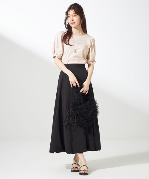 ANY SIS(エニィスィス)の「スーピマスムース 袖タック Tシャツ(Tシャツ/カットソー・レディース・グレー系9/アイボリー系/レッド系/ブラック系/ダルブルー系/グリーン系/ライトイエロー系/ホワイト系9・4)」の20枚目の写真