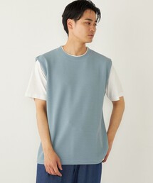 SHIPS Colors:ベスト フェイクレイヤード Tシャツ