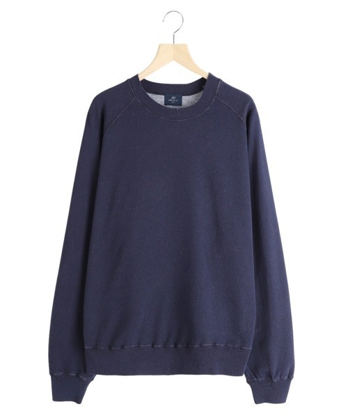 REMI RELIEF NAVY LABEL（レミレリーフネイビーレーベル）の「REMI RELIEF NAVY LABEL / レミレリーフ ネイビーレーベル：綿アクリル裏毛ラグランクルー：RN28369152AK[STD]（スウェット・メンズ・ブラック/オートミール/ネイビー・S/L/M）」の3枚目の写真