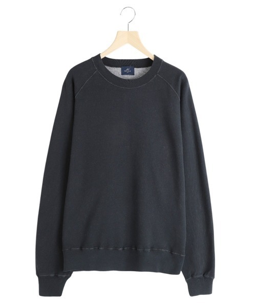 REMI RELIEF NAVY LABEL（レミレリーフネイビーレーベル）の「REMI RELIEF NAVY LABEL / レミレリーフ ネイビーレーベル：綿アクリル裏毛ラグランクルー：RN28369152AK[STD]（スウェット・メンズ・ブラック/オートミール/ネイビー・S/L/M）」の17枚目の写真