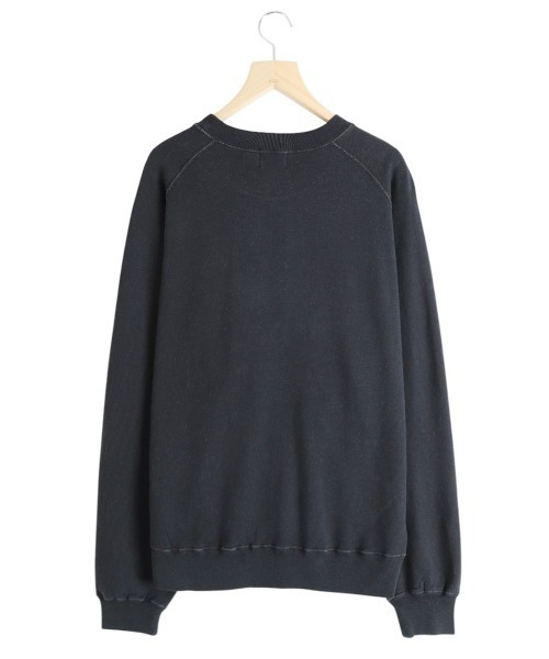 REMI RELIEF NAVY LABEL（レミレリーフネイビーレーベル）の「REMI RELIEF NAVY LABEL / レミレリーフ ネイビーレーベル：綿アクリル裏毛ラグランクルー：RN28369152AK[STD]（スウェット・メンズ・ブラック/オートミール/ネイビー・S/L/M）」の18枚目の写真