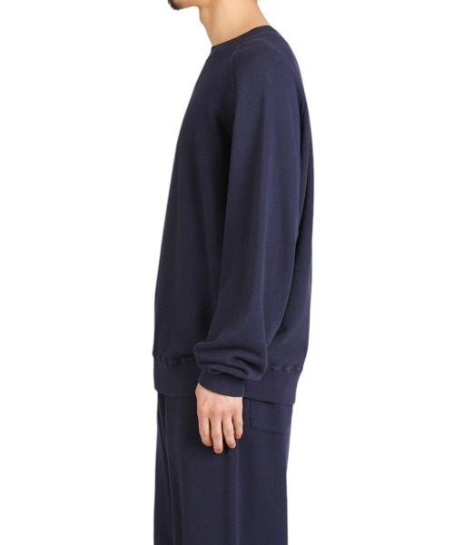 REMI RELIEF NAVY LABEL（レミレリーフネイビーレーベル）の「REMI RELIEF NAVY LABEL / レミレリーフ ネイビーレーベル：綿アクリル裏毛ラグランクルー：RN28369152AK[STD]（スウェット・メンズ・ブラック/オートミール/ネイビー・S/L/M）」の4枚目の写真