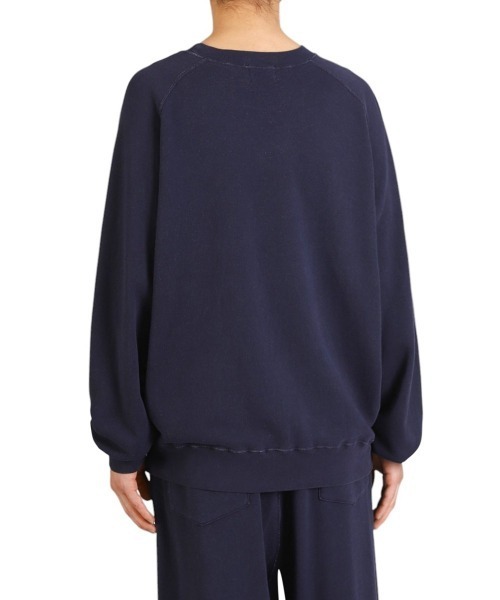 REMI RELIEF NAVY LABEL（レミレリーフネイビーレーベル）の「REMI RELIEF NAVY LABEL / レミレリーフ ネイビーレーベル：綿アクリル裏毛ラグランクルー：RN28369152AK[STD]（スウェット・メンズ・ブラック/オートミール/ネイビー・S/L/M）」の5枚目の写真