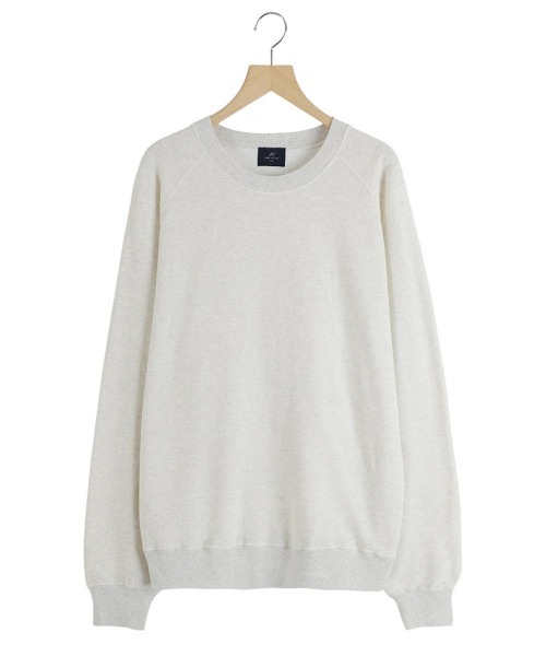 REMI RELIEF NAVY LABEL（レミレリーフネイビーレーベル）の「REMI RELIEF NAVY LABEL / レミレリーフ ネイビーレーベル：綿アクリル裏毛ラグランクルー：RN28369152AK[STD]（スウェット・メンズ・ブラック/オートミール/ネイビー・S/L/M）」の7枚目の写真