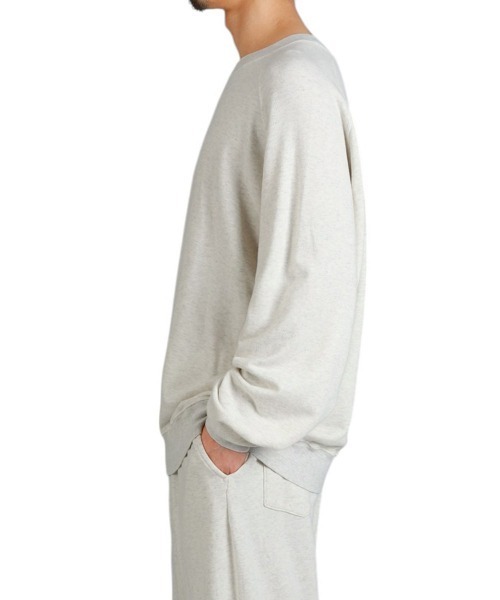 REMI RELIEF NAVY LABEL（レミレリーフネイビーレーベル）の「REMI RELIEF NAVY LABEL / レミレリーフ ネイビーレーベル：綿アクリル裏毛ラグランクルー：RN28369152AK[STD]（スウェット・メンズ・ブラック/オートミール/ネイビー・S/L/M）」の14枚目の写真