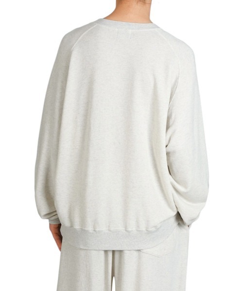 REMI RELIEF NAVY LABEL（レミレリーフネイビーレーベル）の「REMI RELIEF NAVY LABEL / レミレリーフ ネイビーレーベル：綿アクリル裏毛ラグランクルー：RN28369152AK[STD]（スウェット・メンズ・ブラック/オートミール/ネイビー・S/L/M）」の15枚目の写真