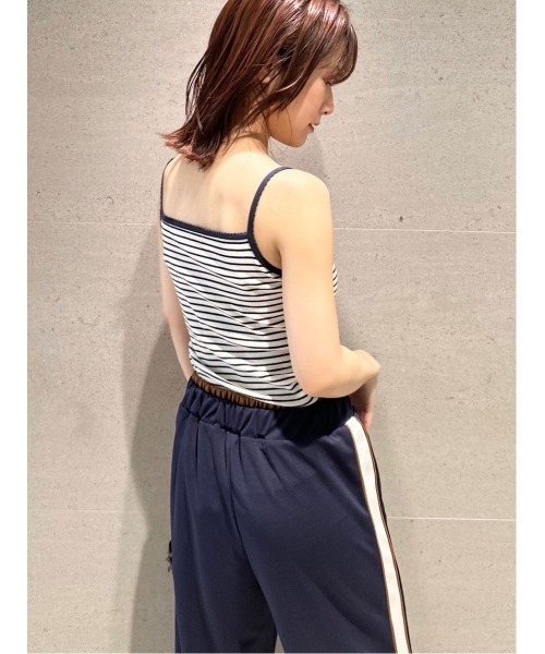 LILY BROWN×MARY QUANT】デイジー刺繍セミフレアトラックパンツ