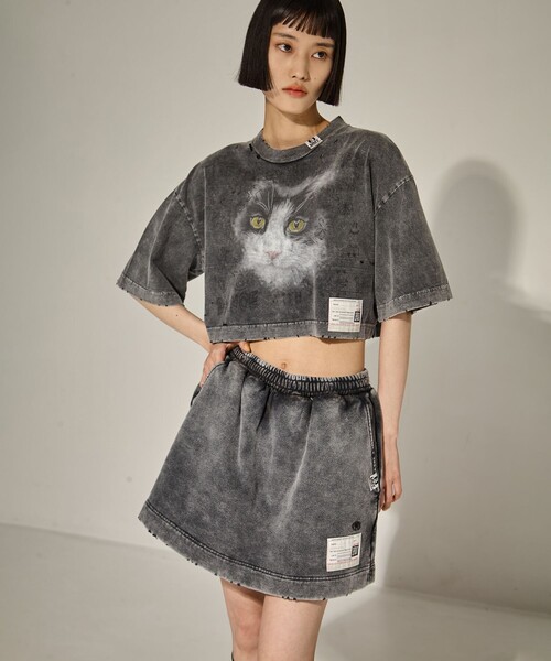 Maison MIHARA YASUHIRO(メゾンミハラヤスヒロ)の「【MIHARA YASUHIRO/ミハラヤスヒロ】BLEACHED SHORTS/ブリーチショートパンツ(その他パンツ・レディース・ブラック・38/36)」の5枚目の写真
