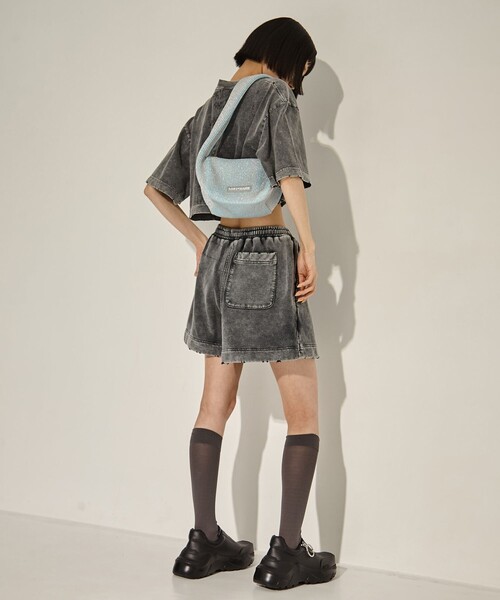 Maison MIHARA YASUHIRO(メゾンミハラヤスヒロ)の「【MIHARA YASUHIRO/ミハラヤスヒロ】BLEACHED SHORTS/ブリーチショートパンツ(その他パンツ・レディース・ブラック・38/36)」の7枚目の写真