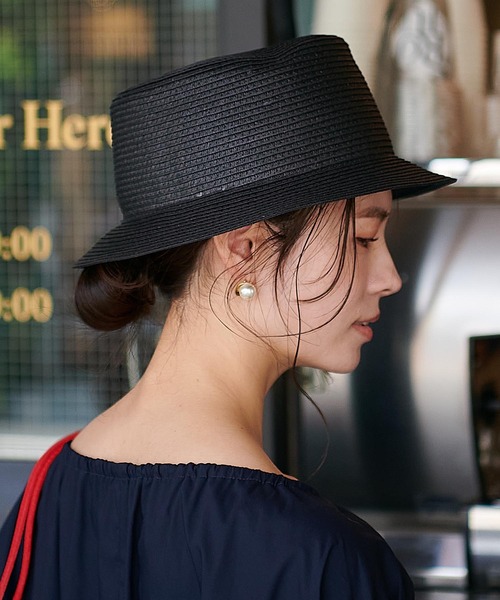 Jines（ジネス）の「バケットハット【Benelli Montacone/ベネリモンタコーネ】（ハット・レディース・グレー/ブラック・フリー）」の2枚目の写真