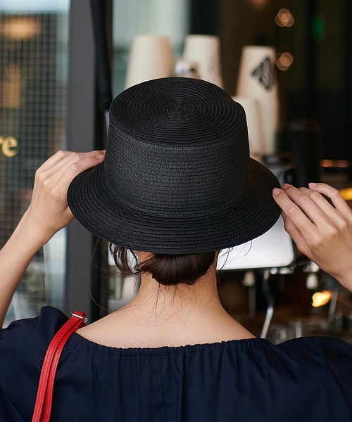 Jines（ジネス）の「バケットハット【Benelli Montacone/ベネリモンタコーネ】（ハット・レディース・グレー/ブラック・フリー）」の5枚目の写真