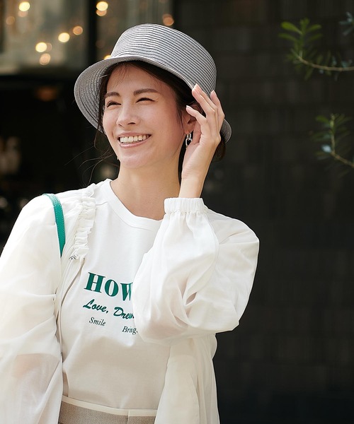 Jines（ジネス）の「バケットハット【Benelli Montacone/ベネリモンタコーネ】（ハット・レディース・グレー/ブラック・フリー）」の12枚目の写真