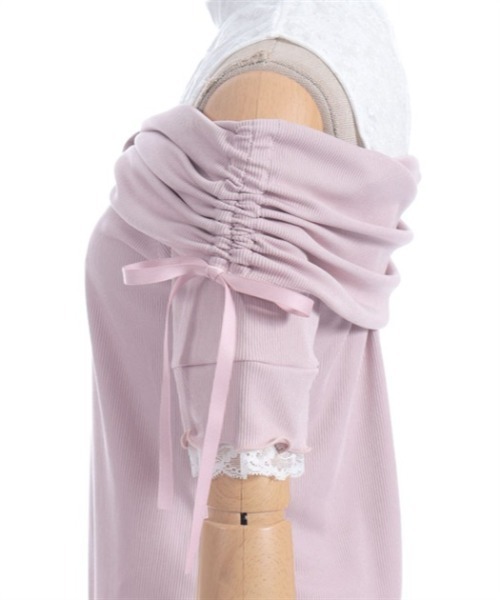 axes femme ビッグリボン　カットソー　長袖　パープル　薄紫　姫ギャル axes femme ビッグリボン カットソー 長袖 パープル 薄紫 姫