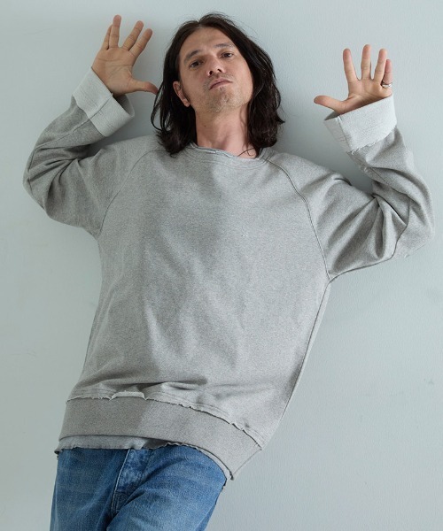 EGO TRIPPING（エゴトリッピング）の「msw1686- Heavoll スウェット（スウェット・メンズ・杢グレー/グレイッシュベージュ/ブラック・46/48）」の4枚目の写真