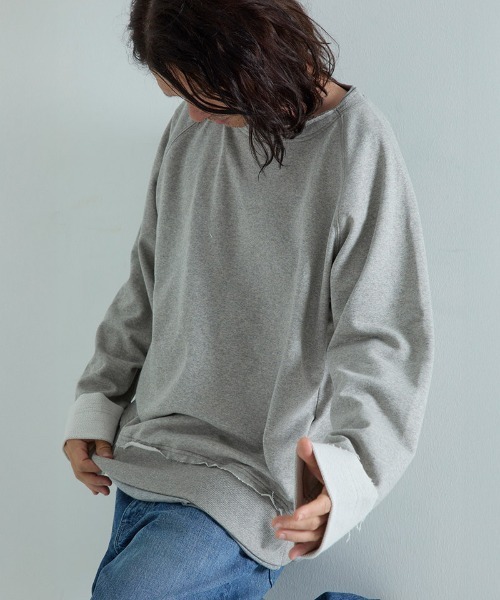 EGO TRIPPING（エゴトリッピング）の「msw1686- Heavoll スウェット（スウェット・メンズ・杢グレー/グレイッシュベージュ/ブラック・46/48）」の5枚目の写真