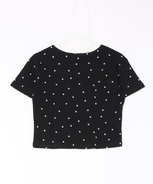 WEGO(ウィゴー)の「WEGO/ドット柄リンガーTシャツ(Tシャツ/カットソー・レディース・ホワイト/ブラック・MEDIUM/SMALL)」の13枚目の写真