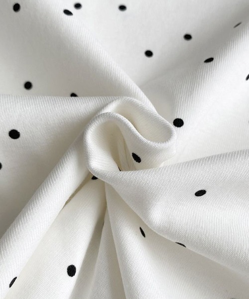 WEGO(ウィゴー)の「WEGO/ドット柄リンガーTシャツ(Tシャツ/カットソー・レディース・ホワイト/ブラック・MEDIUM/SMALL)」の11枚目の写真