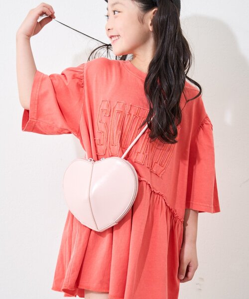 CIAOPANIC TYPY(チャオパニックティピー)の「【KIDS】ピグメントパフスリーブチュニック風ミニワンピ(ワンピース・キッズ・アイボリー/チャコールグレー/グレー/ブルー/レッド・SMALL/MEDIUM/LARGE/X-LARGE/XX-LARGE)」の5枚目の写真