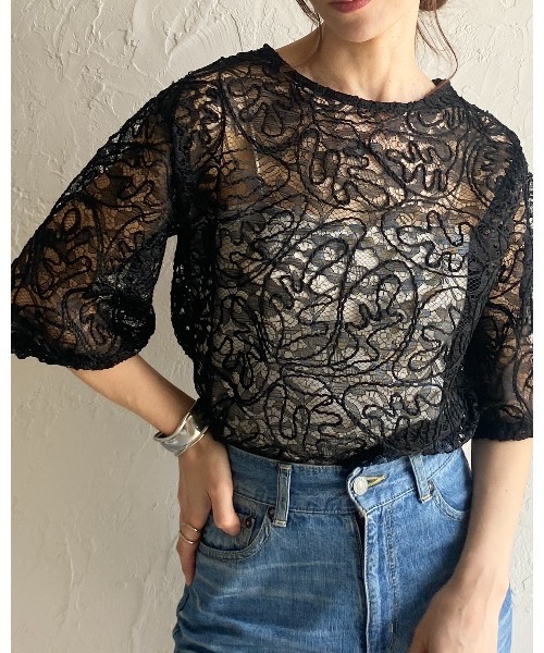 パフスリーブフレアブラウス 総 TABLACK パフスリーブフレアブラウス 総 TABLACK チェックシアサッカー