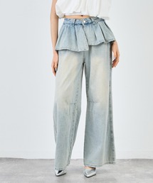ANAP | スカートレイヤードデザインワイドデニムパンツ(デニムパンツ)