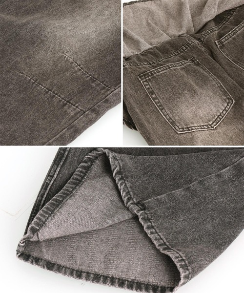 ANAP（アナップ）の「スカートレイヤードデザインワイドデニムパンツ（デニムパンツ・レディース・ブラック/ブルー・M/S）」の5枚目の写真