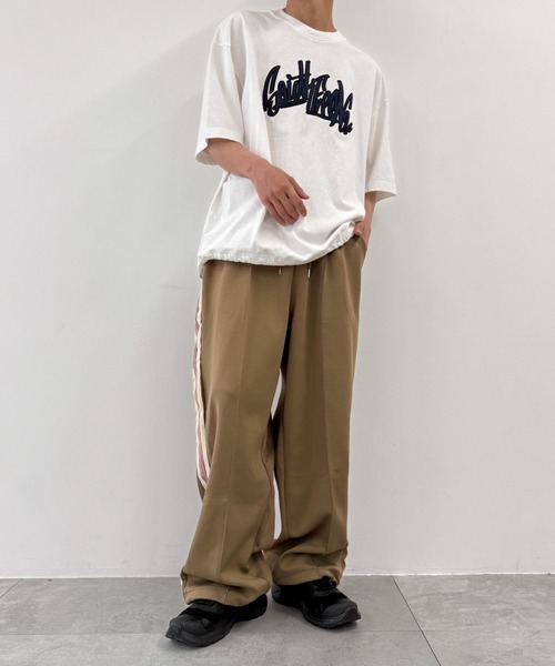 WEGO（ウィゴー）の「WEGO/ライントラックパンツ（スウェットパンツ・メンズ・ベージュ/ブラック・FREE）」の21枚目の写真