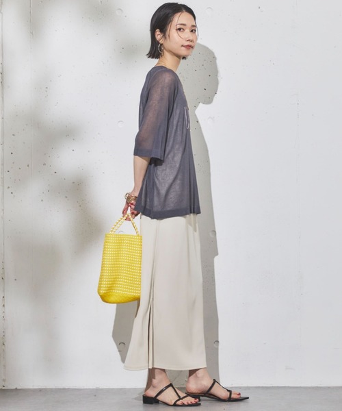 Letra（レトラ）の「【Letra】MERCADO BUCKET MINI CHECK S/H（かごバッグ・レディース・ブラック/イエロー/ブルー・ONESIZE）」の12枚目の写真