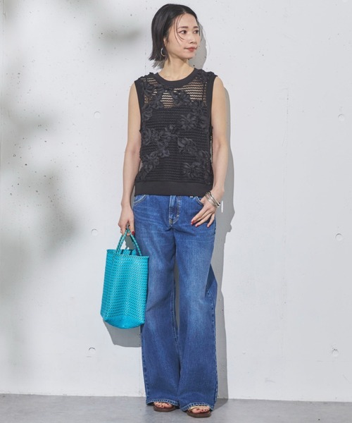 Letra（レトラ）の「【Letra】MERCADO BUCKET MINI CHECK S/H（かごバッグ・レディース・ブラック/イエロー/ブルー・ONESIZE）」の4枚目の写真