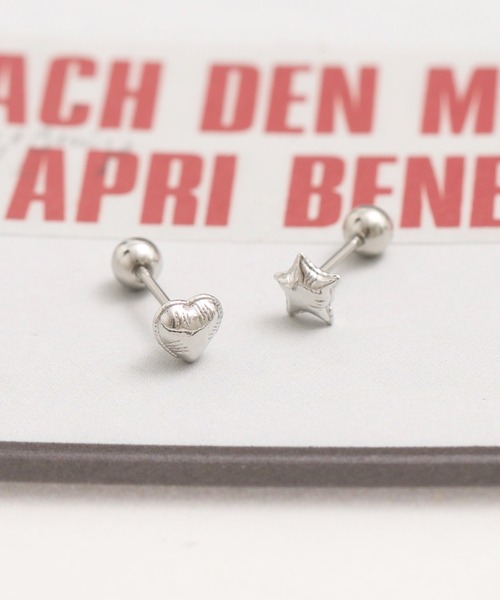 LINFA　（リンファ）の「【アレルギー対応】サージカルステンレス　ハート・星　マイクロピアス（ピアス（両耳用）・レディース・ゴールド/ピンクゴールド/シルバー・FREE）」の2枚目の写真