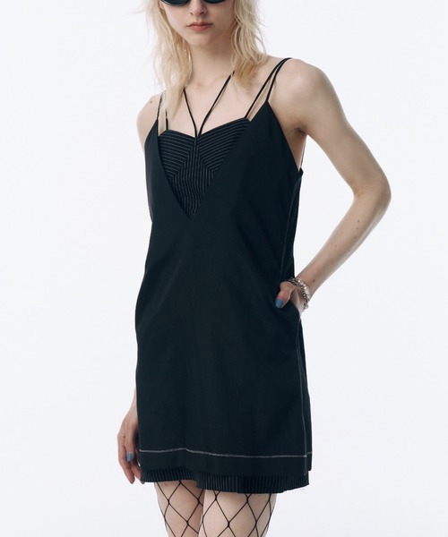 MSGM ストライフマキシトレス 3841MDA30257115 99 セール】STRIPE COMBI DRESS/ストライプコンビドレス