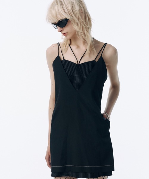 JOSE MOON(ジョゼムーン)の「STRIPE COMBI DRESS/ストライプコンビドレス(ワンピース・レディース・ブルー/ブラック・36/38)」の5枚目の写真