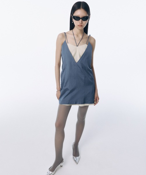 JOSE MOON(ジョゼムーン)の「STRIPE COMBI DRESS/ストライプコンビドレス(ワンピース・レディース・ブルー/ブラック・36/38)」の14枚目の写真