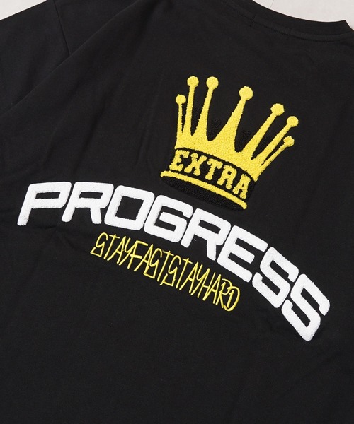 1111clothing(ワンフォークロージング)の「クラウン サガラ刺繍 スウェットTシャツ / Crown Sagara Embroidery Sweat T-Shirt(Tシャツ/カットソー・メンズ・グレイッシュベージュ/ホワイト系/ブラック・M/XL/L)」の9枚目の写真