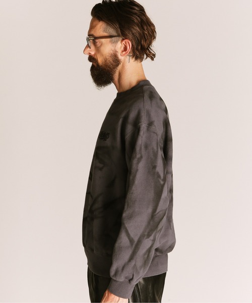 Schott(ショット)の「Schott/ショット/TIE-DYE BOLT LOGO CREW SWEAT/タイダイ ボルトロゴ クルースウェット(スウェット・メンズ・ブラック/ブルー・M/L/XL/2XL)」の3枚目の写真