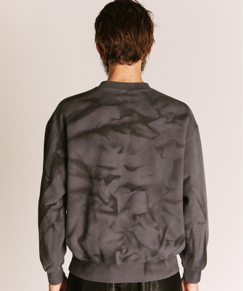 Schott(ショット)の「Schott/ショット/TIE-DYE BOLT LOGO CREW SWEAT/タイダイ ボルトロゴ クルースウェット(スウェット・メンズ・ブラック/ブルー・M/L/XL/2XL)」の4枚目の写真