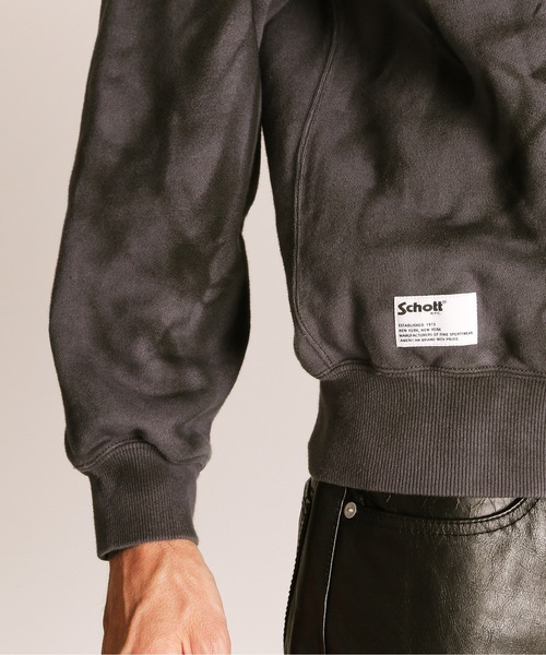 Schott(ショット)の「Schott/ショット/TIE-DYE BOLT LOGO CREW SWEAT/タイダイ ボルトロゴ クルースウェット(スウェット・メンズ・ブラック/ブルー・M/L/XL/2XL)」の7枚目の写真