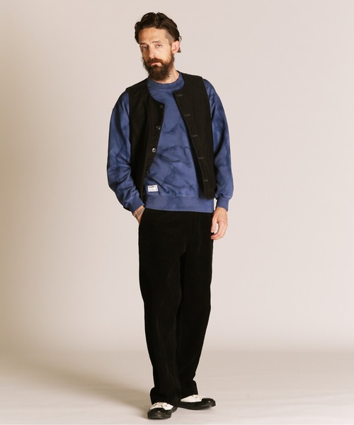 Schott(ショット)の「Schott/ショット/TIE-DYE BOLT LOGO CREW SWEAT/タイダイ ボルトロゴ クルースウェット(スウェット・メンズ・ブラック/ブルー・M/L/XL/2XL)」の10枚目の写真
