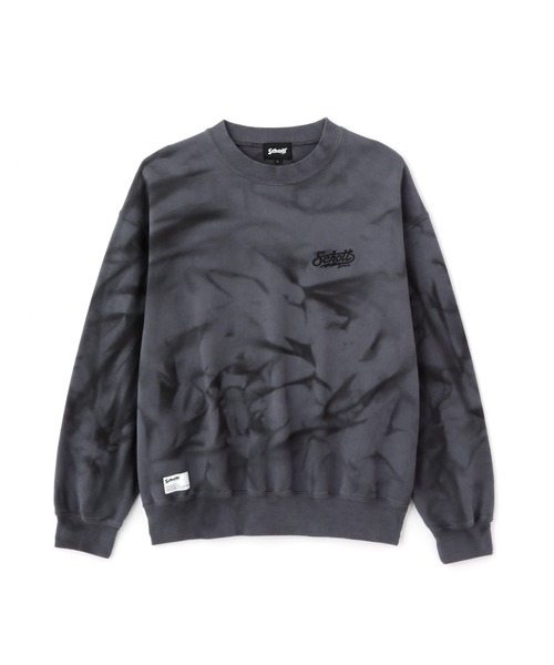 Schott(ショット)の「Schott/ショット/TIE-DYE BOLT LOGO CREW SWEAT/タイダイ ボルトロゴ クルースウェット(スウェット・メンズ・ブラック/ブルー・M/L/XL/2XL)」の11枚目の写真