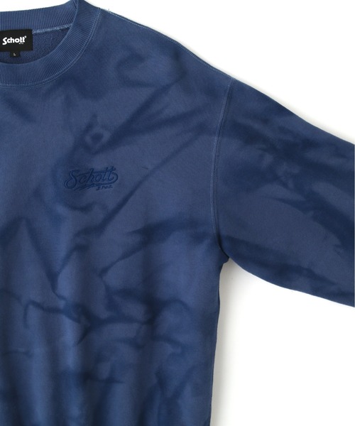 Schott(ショット)の「Schott/ショット/TIE-DYE BOLT LOGO CREW SWEAT/タイダイ ボルトロゴ クルースウェット(スウェット・メンズ・ブラック/ブルー・M/L/XL/2XL)」の17枚目の写真