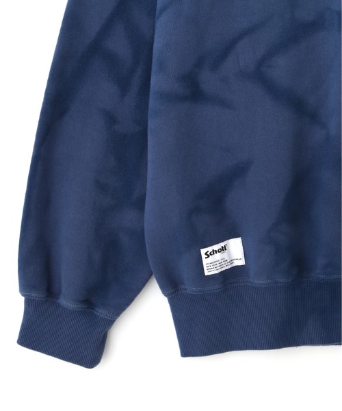 Schott(ショット)の「Schott/ショット/TIE-DYE BOLT LOGO CREW SWEAT/タイダイ ボルトロゴ クルースウェット(スウェット・メンズ・ブラック/ブルー・M/L/XL/2XL)」の18枚目の写真