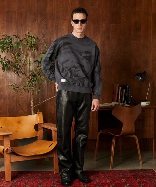Schott(ショット)の「Schott/ショット/TIE-DYE BOLT LOGO CREW SWEAT/タイダイ ボルトロゴ クルースウェット(スウェット・メンズ・ブラック/ブルー・M/L/XL/2XL)」の19枚目の写真