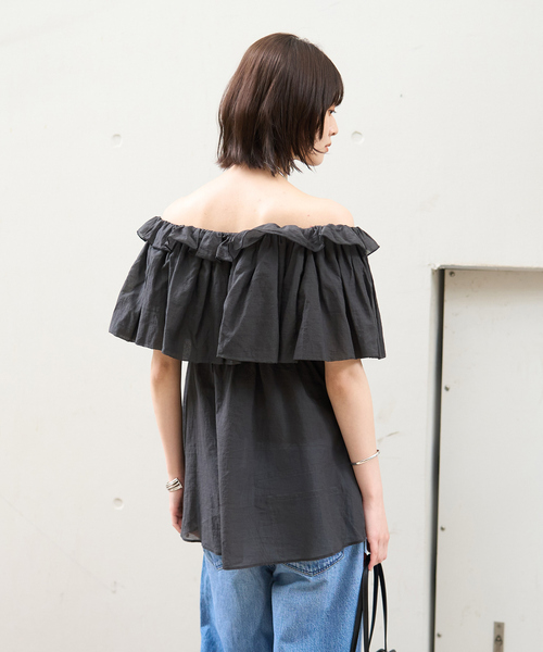 Rouge vif(ルージュヴィフ)の「オフショルバルーンブラウス(シャツ/ブラウス・レディース・ホワイト/ブラック・フリー)」の13枚目の写真