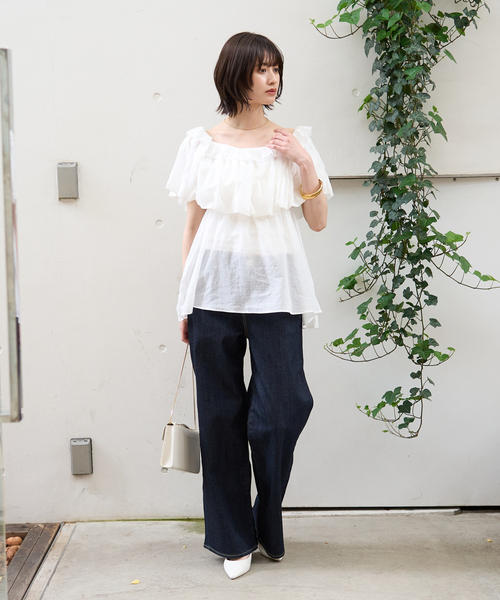 Rouge vif(ルージュヴィフ)の「オフショルバルーンブラウス(シャツ/ブラウス・レディース・ホワイト/ブラック・フリー)」の14枚目の写真