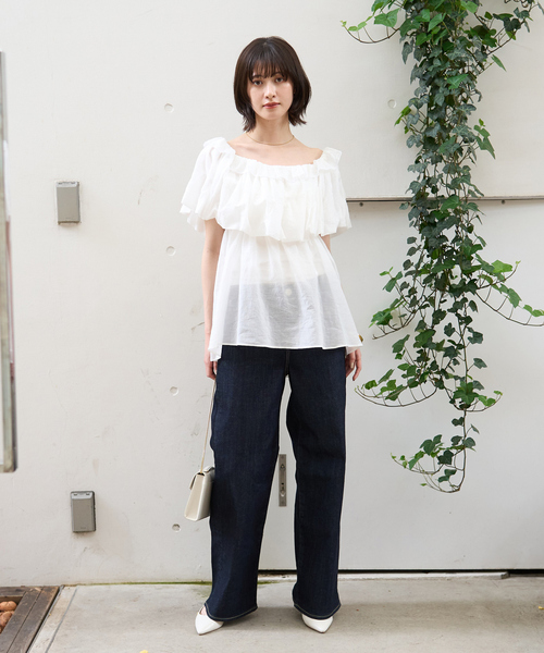 Rouge vif(ルージュヴィフ)の「オフショルバルーンブラウス(シャツ/ブラウス・レディース・ホワイト/ブラック・フリー)」の16枚目の写真