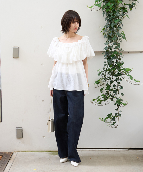 Rouge vif(ルージュヴィフ)の「オフショルバルーンブラウス(シャツ/ブラウス・レディース・ホワイト/ブラック・フリー)」の17枚目の写真