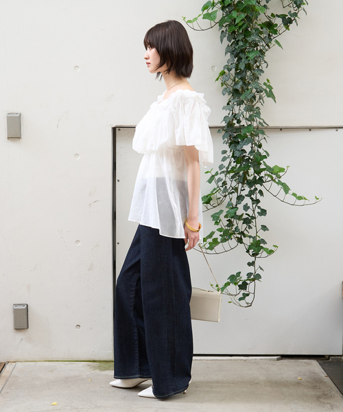 Rouge vif(ルージュヴィフ)の「オフショルバルーンブラウス(シャツ/ブラウス・レディース・ホワイト/ブラック・フリー)」の18枚目の写真